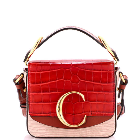 Chloe Tops - Chloe C Flap Bag Crocodile And Lizard #249371C58B